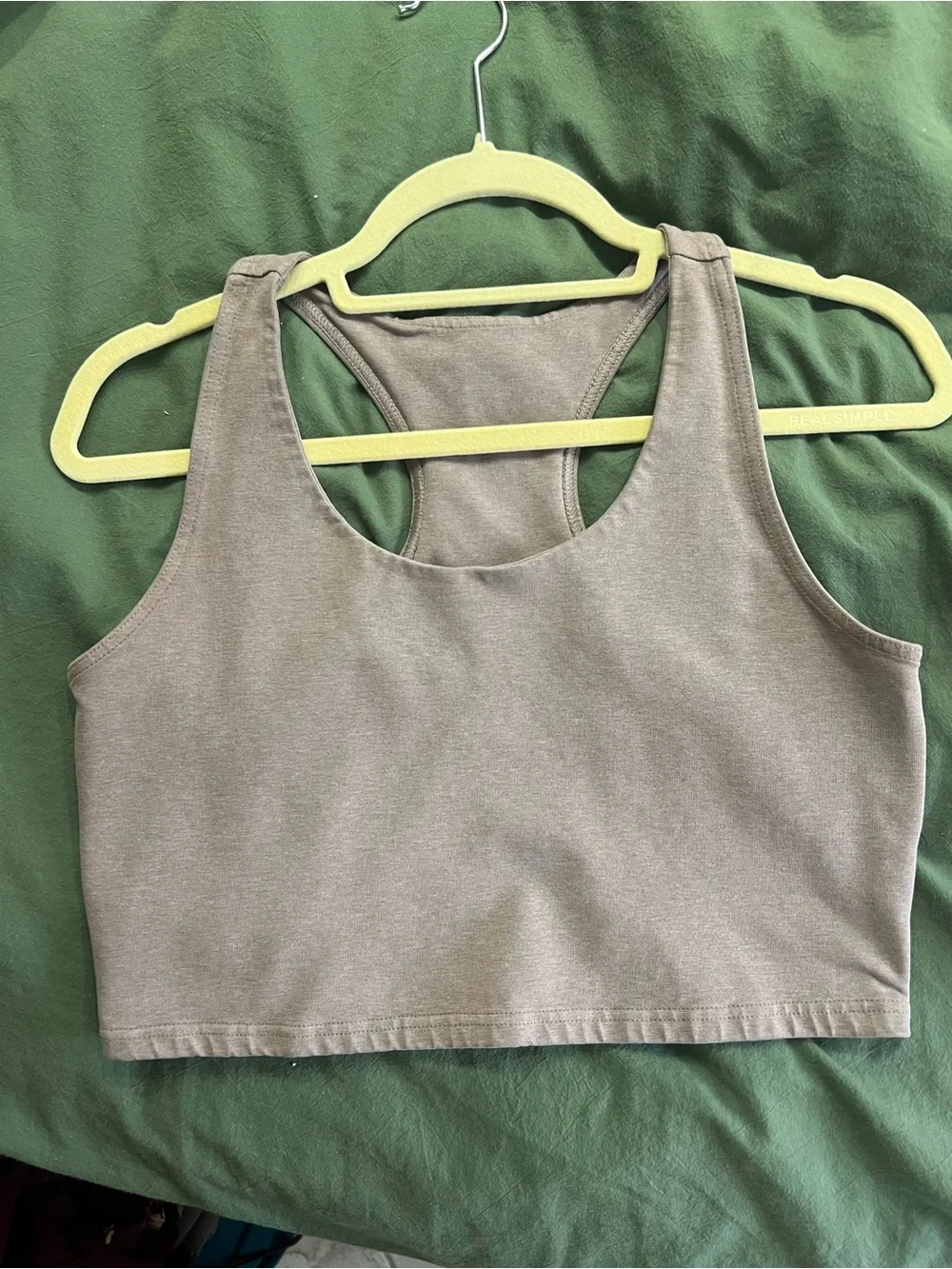 ‼️EUC: Pact Organic Taupe Racerback Bra Top - L